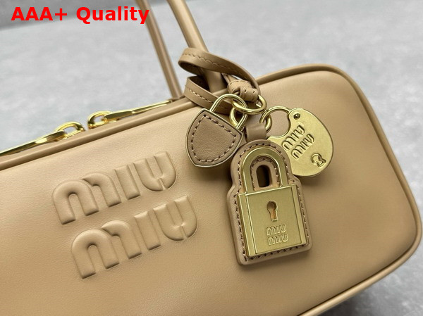 Miu Miu Beau Leather Bag in Soy Green 5BB173 Replica