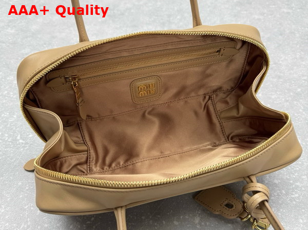 Miu Miu Beau Leather Bag in Soy Green 5BB173 Replica