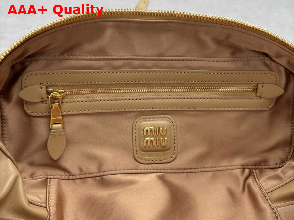 Miu Miu Beau Leather Bag in Soy Green 5BB173 Replica