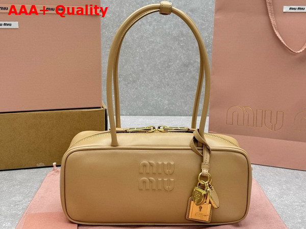 Miu Miu Beau Leather Bag in Soy Green 5BB173 Replica