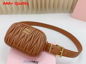 Miu Miu Belt with Matelasse Pouch in Caramel 5CC568 Replica