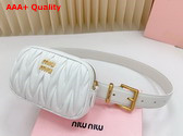 Miu Miu Belt with Matelasse Pouch in White 5CC568 Replica