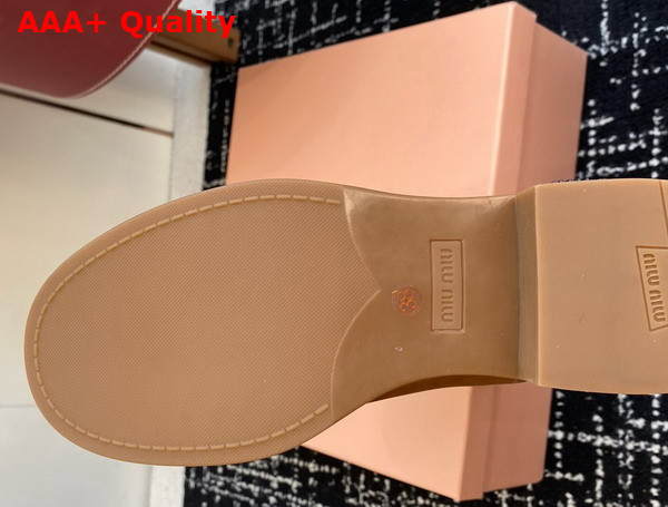 Miu Miu Bleached Leather Boot in Caramel Replica