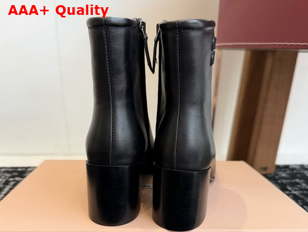 Miu Miu Calf Leather Booties in Black 5T520E Replica