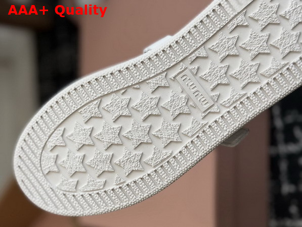 Miu Miu Calf Leather Mary Jane Ballerinas in White 5F371E Replica