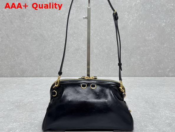 Miu Miu Caprice Leather Clutch in Black 5BF131 Replica