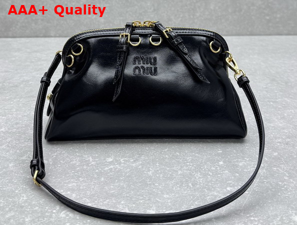 Miu Miu Caprice Leather Clutch in Black 5BF131 Replica