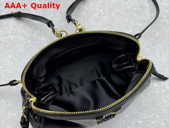 Miu Miu Caprice Leather Clutch in Black 5BF131 Replica