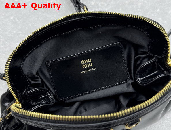 Miu Miu Caprice Leather Clutch in Black 5BF131 Replica
