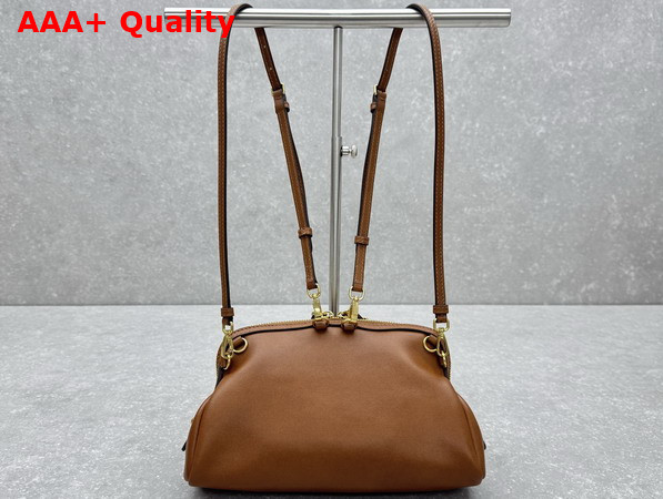 Miu Miu Caprice Leather Clutch in Cognac 5BF131 Replica