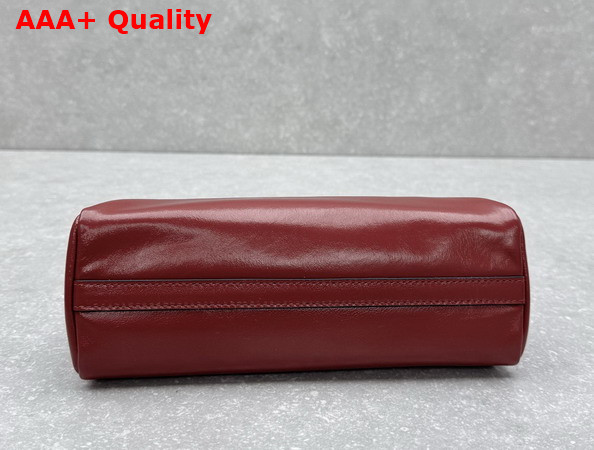 Miu Miu Caprice Leather Clutch in Ruby Red 5BF131 Replica