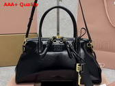 Miu Miu Caprice Leather Handbag in Black Replica