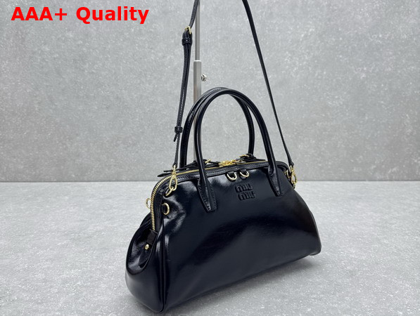 Miu Miu Caprice Leather Handbag in Black Replica