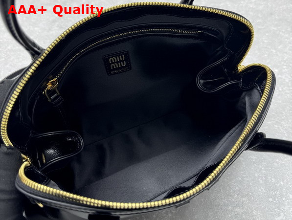 Miu Miu Caprice Leather Handbag in Black Replica