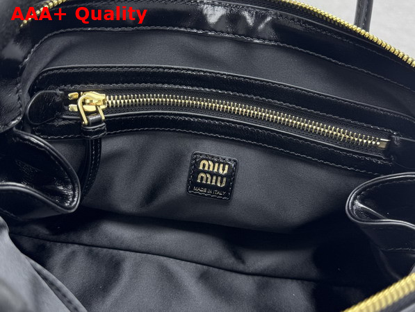 Miu Miu Caprice Leather Handbag in Black Replica