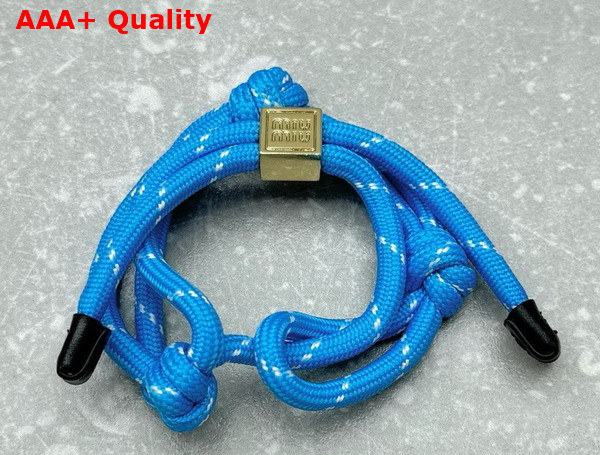 Miu Miu Cord and Nylon Bracelet in Light Blue 5IB538 Replica