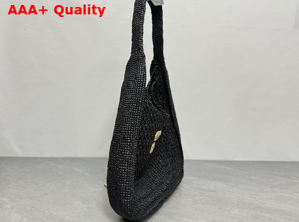 Miu Miu Crochet Hobo Bag in Black 5BC116 Replica