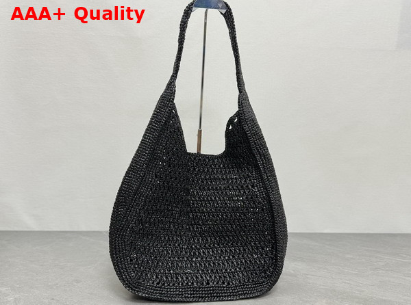 Miu Miu Crochet Hobo Bag in Black 5BC116 Replica