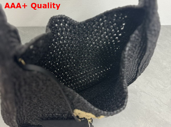 Miu Miu Crochet Hobo Bag in Black 5BC116 Replica