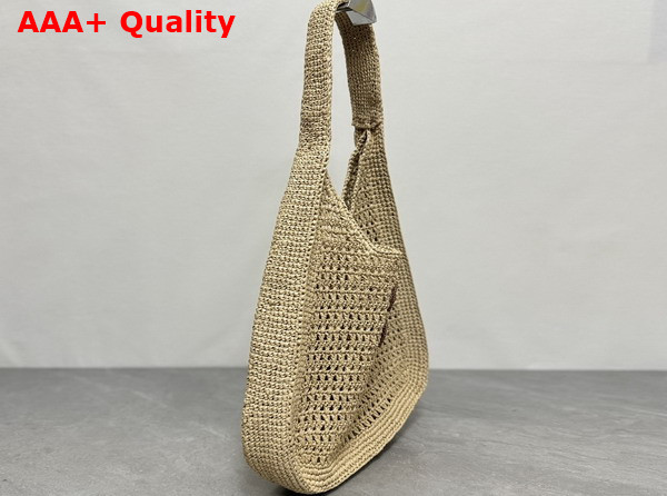 Miu Miu Crochet Hobo Bag in Natural 5BC116 Replica
