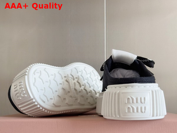 Miu Miu Denim Sneaker Mules in Black 5E390E Replica