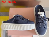 Miu Miu Denim Sneaker Mules in Royal Blue 5E390E Replica
