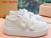 Miu Miu Denim Sneakers in White 5E890D Replica