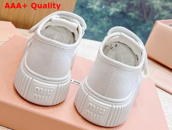 Miu Miu Denim Sneakers in White 5E890D Replica