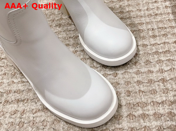 Miu Miu Fume Leather Booties in White Replica