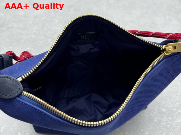 Miu Miu Gabardine Pouch Indigo Amaranth 5NE841 Replica
