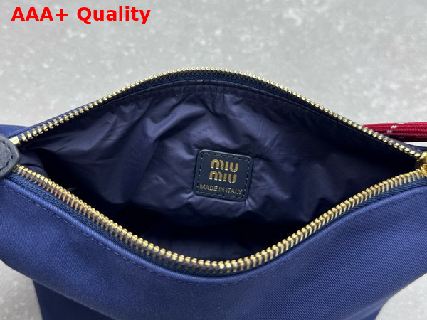 Miu Miu Gabardine Pouch Indigo Amaranth 5NE841 Replica