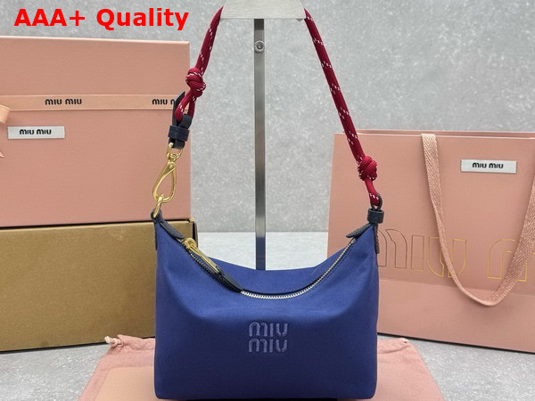 Miu Miu Gabardine Pouch Indigo Amaranth 5NE841 Replica