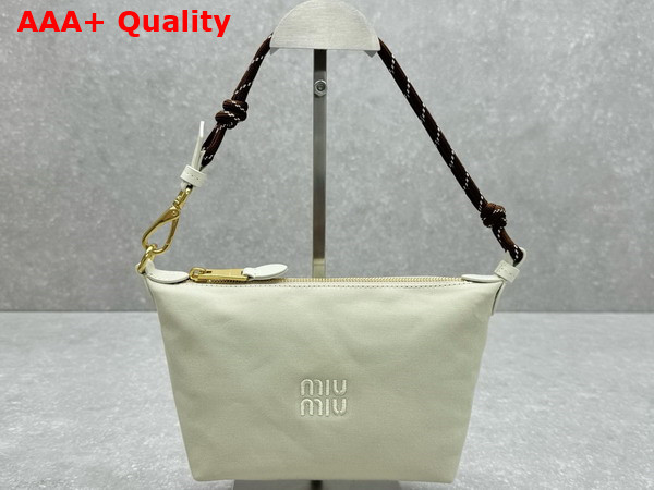 Miu Miu Gabardine Pouch Plaster White Chalk White 5NE841 Replica