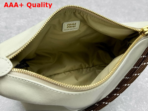 Miu Miu Gabardine Pouch Plaster White Chalk White 5NE841 Replica