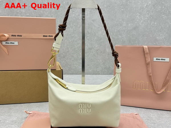 Miu Miu Gabardine Pouch Plaster White Chalk White 5NE841 Replica