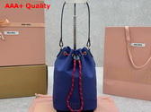 Miu Miu Gabardine Pouch in Indigo and Amaranth 5NR038 Replica