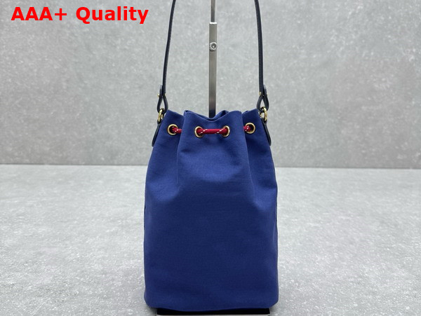 Miu Miu Gabardine Pouch in Indigo and Amaranth 5NR038 Replica