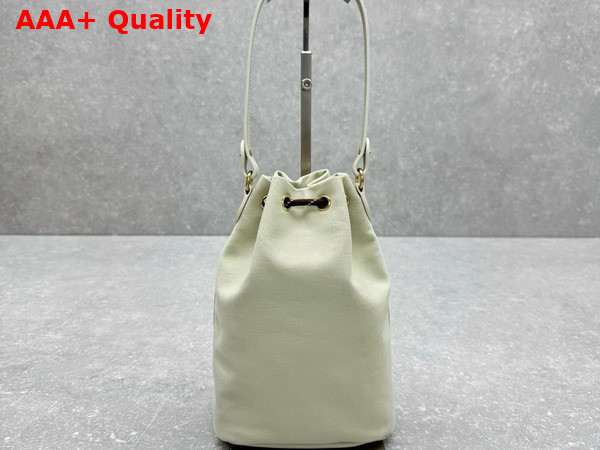 Miu Miu Gabardine Pouch in Plaster White and Chalk White 5NR038 Replica