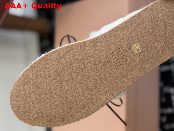 Miu Miu Gymnasium Canvas Sneakers in Ecru 5E668E Replica