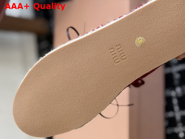 Miu Miu Gymnasium Gabardine Sneakers in Red 5E668E Replica