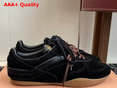 Miu Miu Gymnasium Suede Sneakers in Black 5E428E Replica