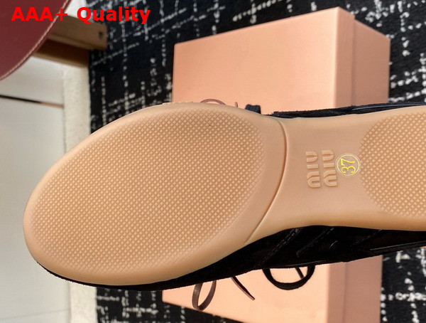 Miu Miu Gymnasium Suede Sneakers in Black 5E428E Replica