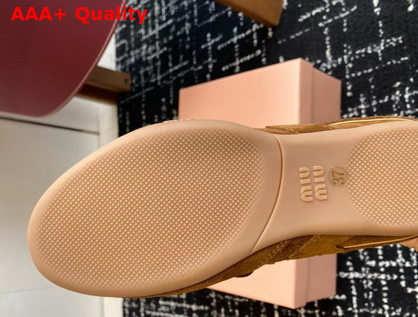 Miu Miu Gymnasium Suede Sneakers in Cinnamon 5E428E Replica