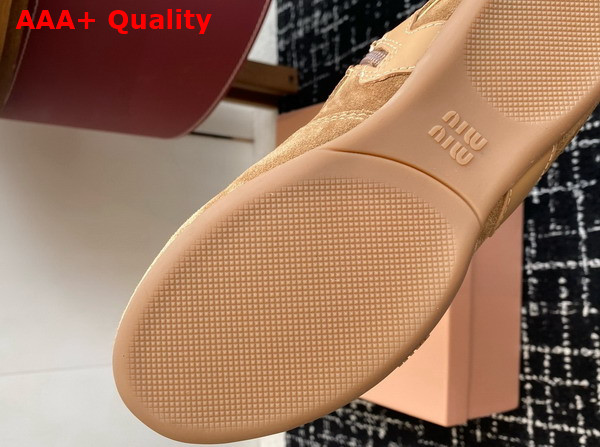 Miu Miu Gymnasium Suede and Leather Boxeur Boots in Oak 5W429E Replica