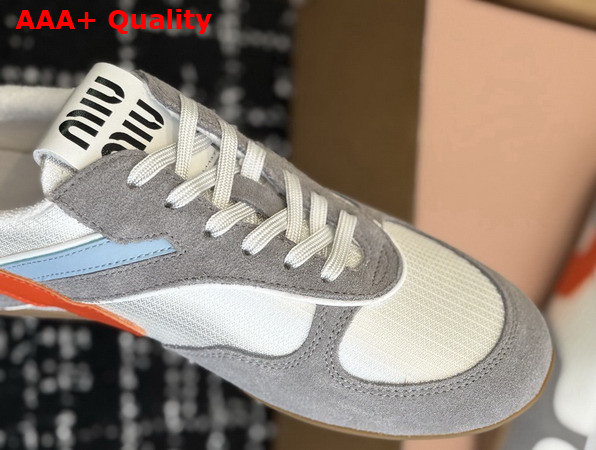 Miu Miu Gymnasium Technical Fabric and Suede Sneakers in Multicolor 5E428E Replica