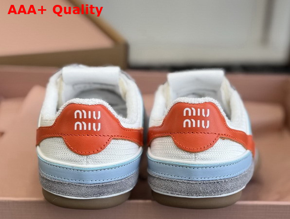 Miu Miu Gymnasium Technical Fabric and Suede Sneakers in Multicolor 5E428E Replica