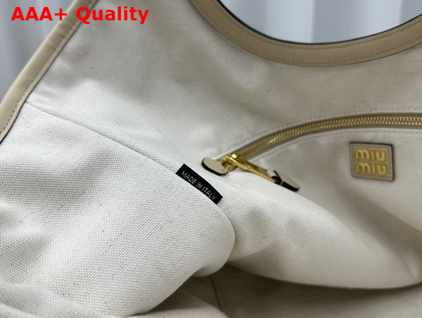 Miu Miu IVY Leather Bag in Beige 5BG276 Replica