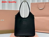 Miu Miu IVY Leather Bag in Black 5BG231 Replica