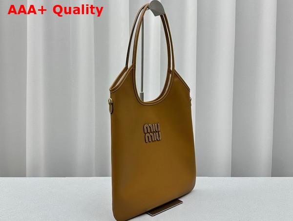 Miu Miu IVY Leather Bag in Caramel 5BG231 Replica
