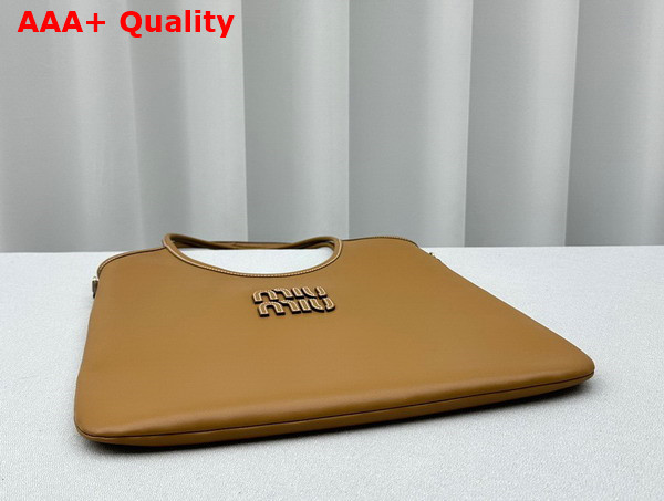 Miu Miu IVY Leather Bag in Caramel 5BG231 Replica